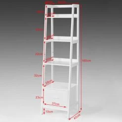 Bibliothèque Étagère Échelle FRG116-K-W -Meilleur Meubles Magasin e4e74f03afd1432bb614b122f26dbd82