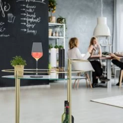 Chariot De Cuisine Ovale Avec 2 Niveaux -Meilleur Meubles Magasin e787e17c18464edf9ae0609648e979dc