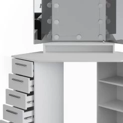 Coiffeuse D'angle Sofia Blanc & Tabouret -Meilleur Meubles Magasin e9c265f9b5714c33bbf47132c7ebf588