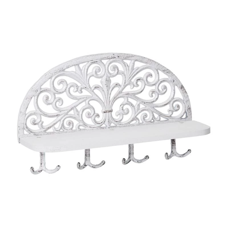 Porte-manteaux Mural Blanc En Lot De 4 5 Porte-manteaux Mural Blanc En Lot De 4 – Image 3