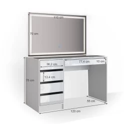 Coiffeuse Sherry Avec Miroir LED 13 Coiffeuse Sherry Avec Miroir LED -Meilleur Meubles Magasin f0215b9159d1451eac722dde8cbcd592