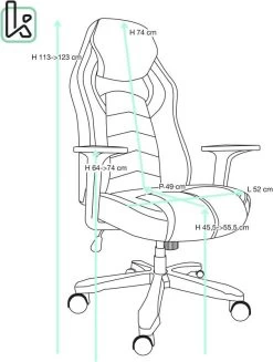 KAYELLES Fauteuil Gamer Inclinable AZUL 13 KAYELLES Fauteuil Gamer Inclinable AZUL -Meilleur Meubles Magasin f714bd6835b247d187224b3d398fd834