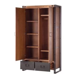 Armoire Manchester II 22 Armoire Manchester II -Meilleur Meubles Magasin garderobenschrank manchester akazie teilmassiv akazie akazie anthrazit 110 cm 2 tuerig 4874980