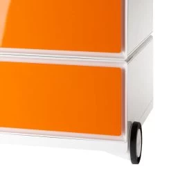 Caisson à Roulettes EasyBox II -Meilleur Meubles Magasin rollcontainer easybox ii weiss orange 1595638