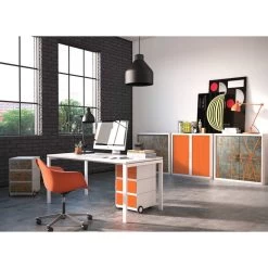 Caisson à Roulettes EasyBox II -Meilleur Meubles Magasin rollcontainer easybox ii weiss orange 3229645