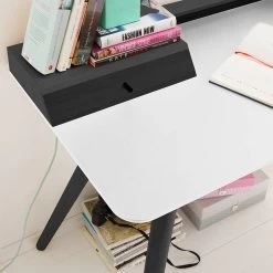 Bureau Stave II -Meilleur Meubles Magasin schreibtisch stave ii eiche teilmassiv weiss eiche schwarz 5150284